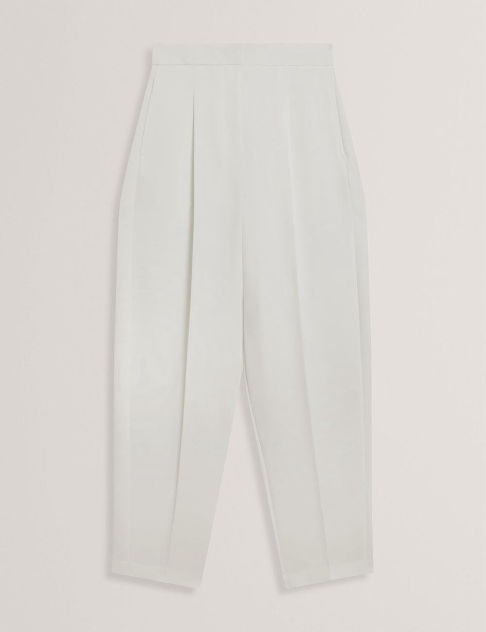 Ivory Ted Baker MORRIAT - Barrel Leg Woven Tailored Women Trousers | Canada  OFL-197648