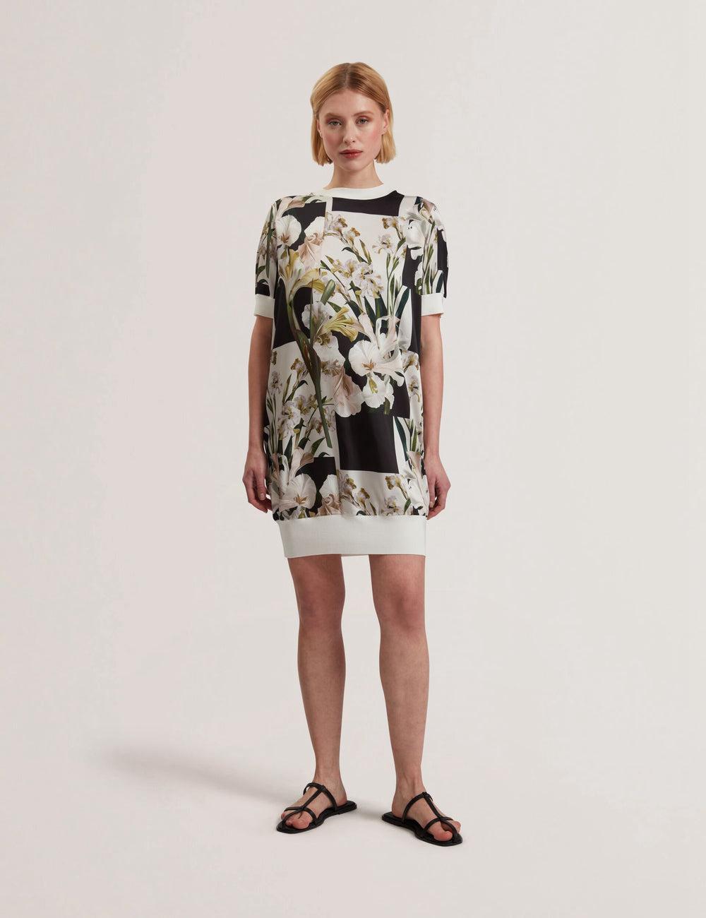 Ivory Ted Baker RONEEA - Printed Front Knitted Women Mini Dresses | Canada  YHJ-318472