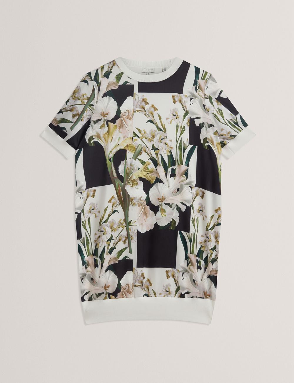Ivory Ted Baker RONEEA - Printed Front Knitted Women Mini Dresses | Canada  YHJ-318472