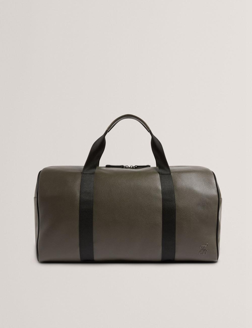Khaki Ted Baker TAISON - Pebbled Faux Leather Men Holdall Bags | Canada  XQT-284760