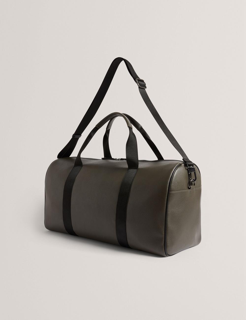 Khaki Ted Baker TAISON - Pebbled Faux Leather Men Holdall Bags | Canada  XQT-284760