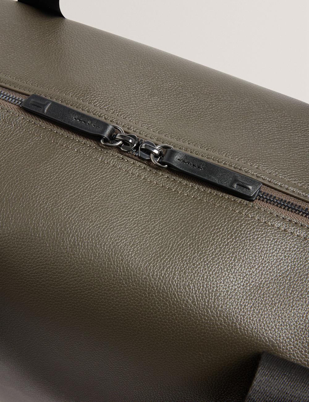 Khaki Ted Baker TAISON - Pebbled Faux Leather Men Holdall Bags | Canada  XQT-284760