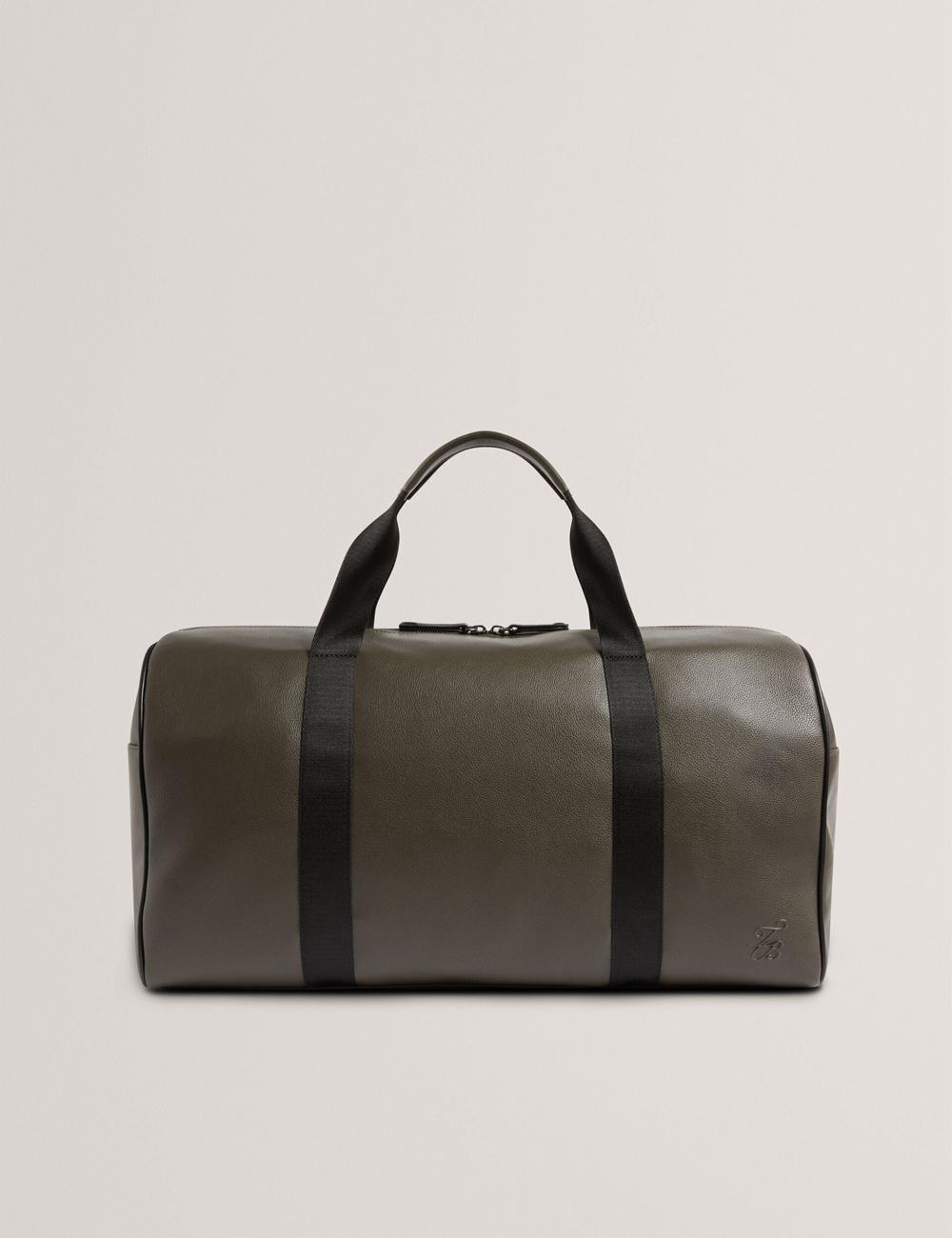 Khaki Ted Baker TAISON - Pebbled Faux Leather Men Holdall Bags | Canada  XQT-284760