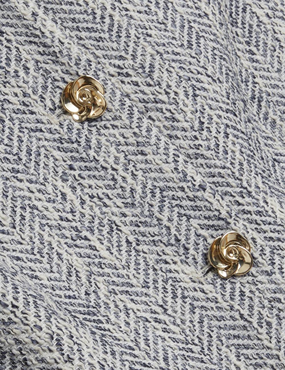 Lt-Blue Ted Baker VULPA - Boucle Button-Up Cropped Tailored Women Jackets | Canada  HNM-598312