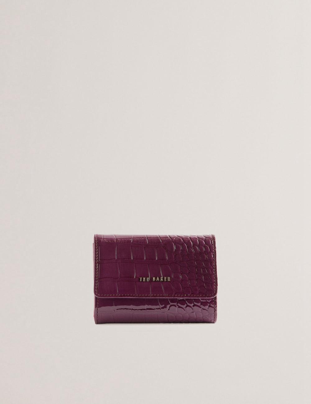 Maroon Ted Baker CONILYA - Croc Texture Fold Over Coin Women Purses | Canada  UXA-938270