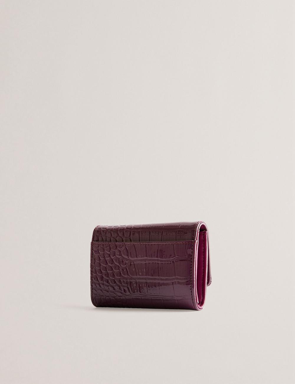Maroon Ted Baker CONILYA - Croc Texture Fold Over Coin Women Purses | Canada  UXA-938270