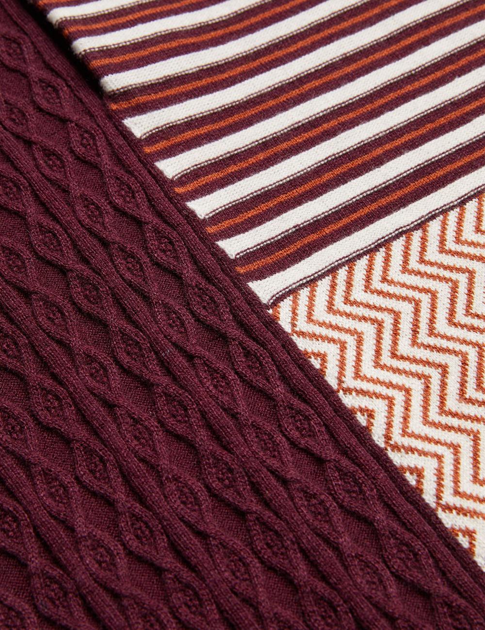 Maroon Ted Baker MINSTA - Textured Patchwork Knit Men Polos Shirts | Canada  BPO-697025