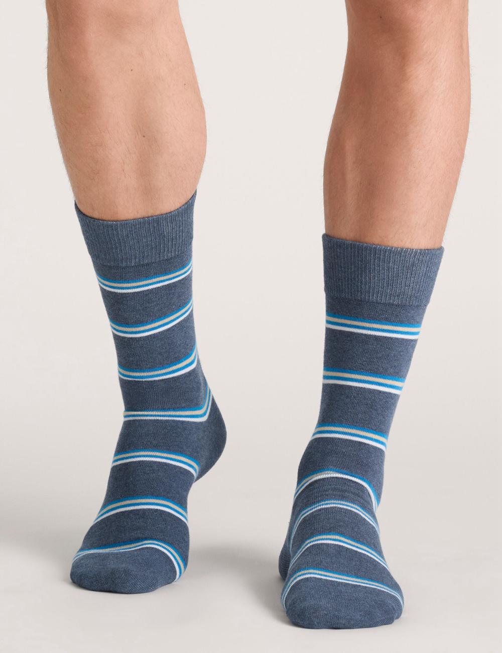 Medium Grey Ted Baker 3 Pack Geometric Stripe Crew Men Socks | Canada  EYC-416073