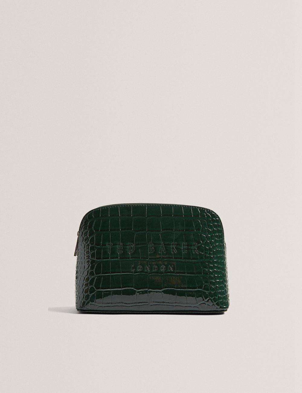 Mid-Green Ted Baker CROCALA - Croc Effect Faux Leather Women Make-Up Bags | Canada  DIO-678930