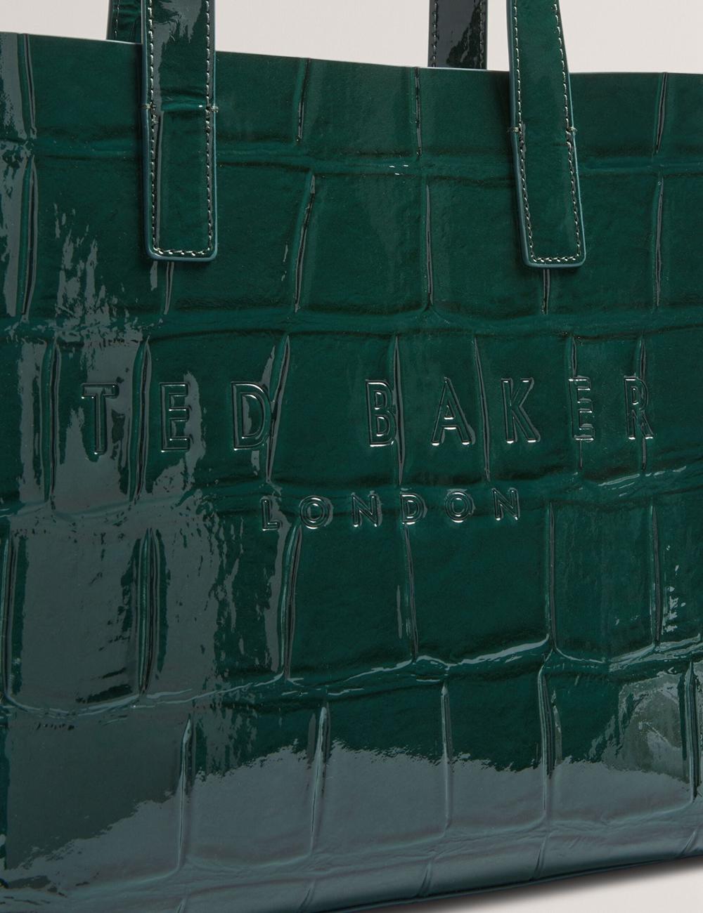 Mid-Green Ted Baker REPTCON - Croc Effect Small Women Tote Bags | Canada  HZN-846320
