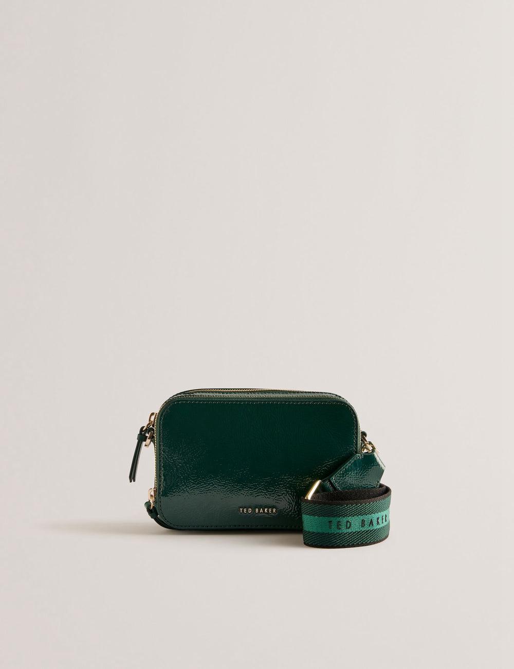 Mid-Green Ted Baker STUNWA - Patent Leather Webbing Camera Women Camera Bag | Canada  FAB-062179