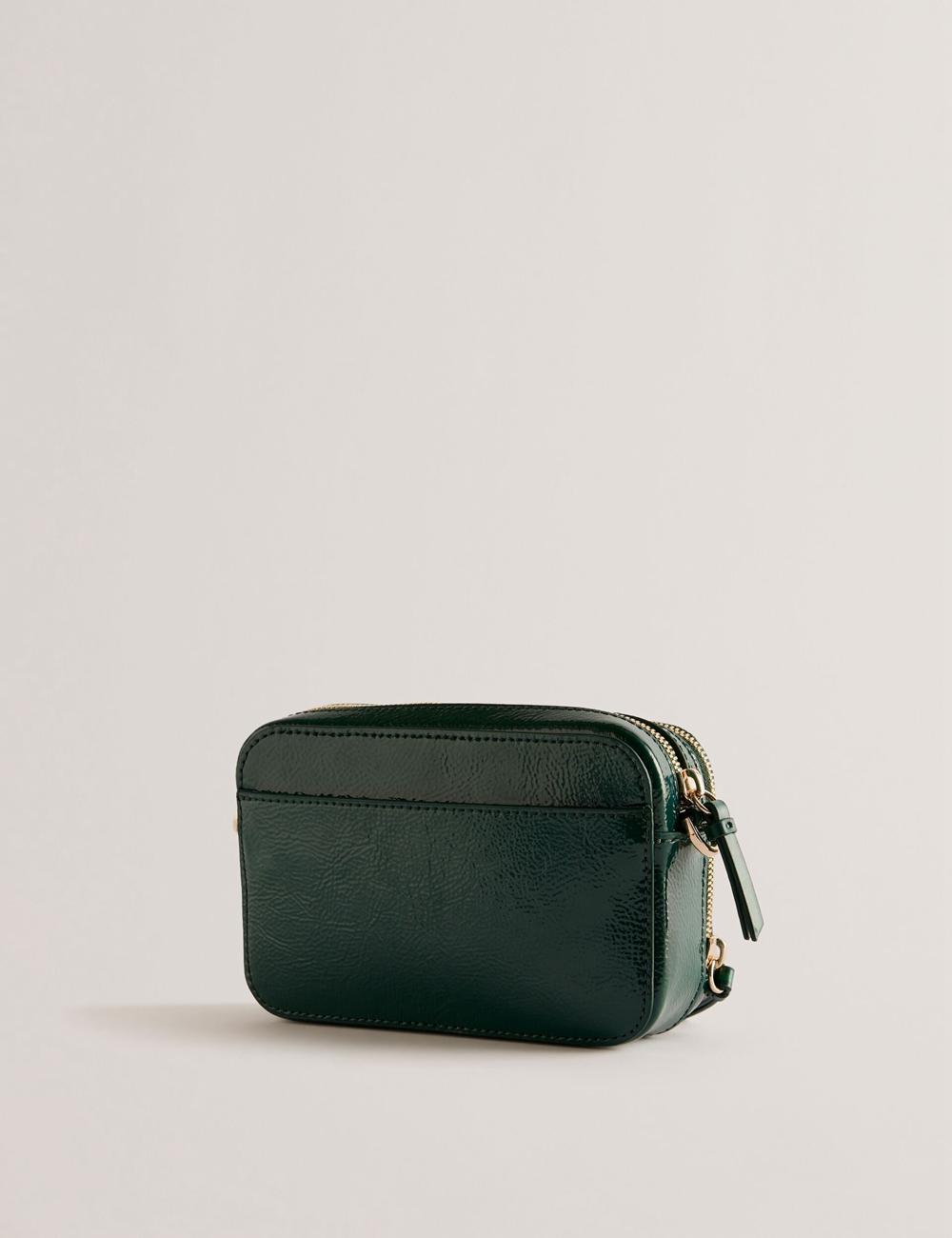 Mid-Green Ted Baker STUNWA - Patent Leather Webbing Camera Women Camera Bag | Canada  FAB-062179