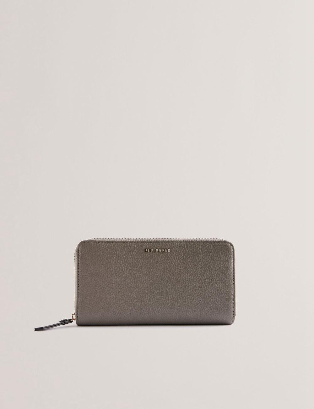 Mid-Grey Ted Baker DALIEA - Large Textured Leather Zip Around Women Purses | Canada  YPH-038275