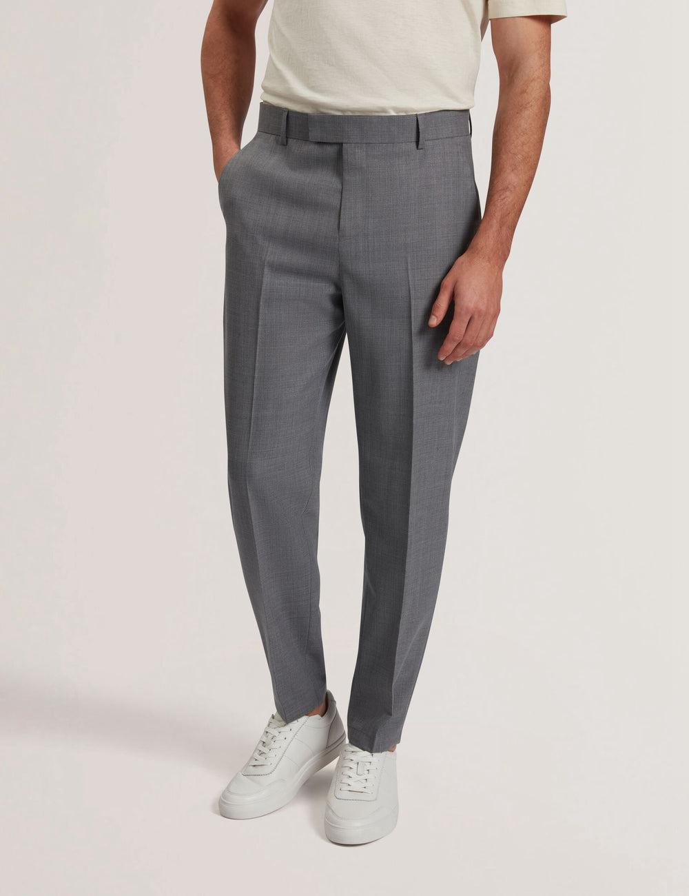 Mid-Grey Ted Baker SELWYNT - Lightweight Wool Blend Men Trousers | Canada  JCS-921450