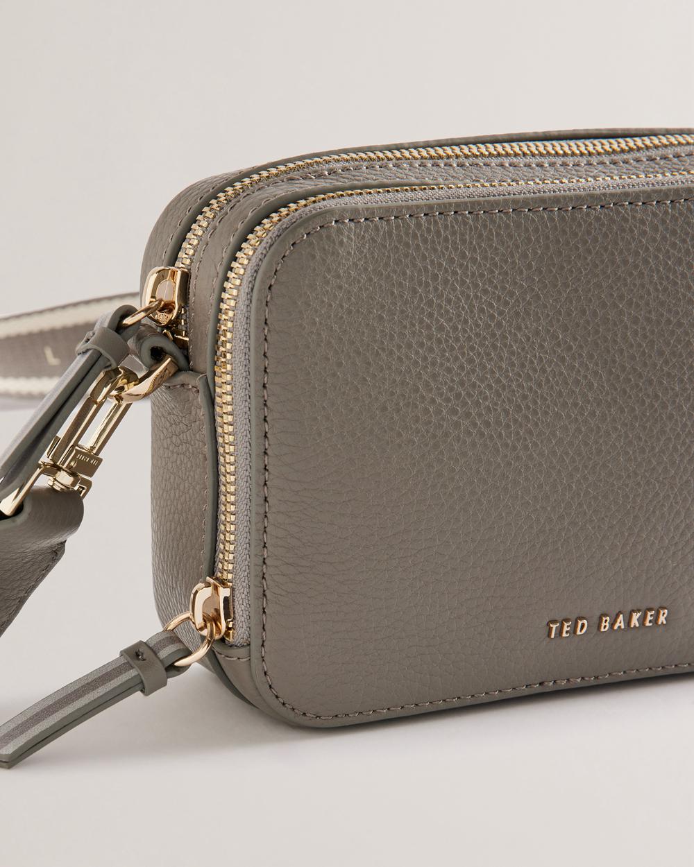 Mid-Grey Ted Baker STUNNA - Mini Leather Crossbody Camera Women Camera Bag | Canada  DNC-187624