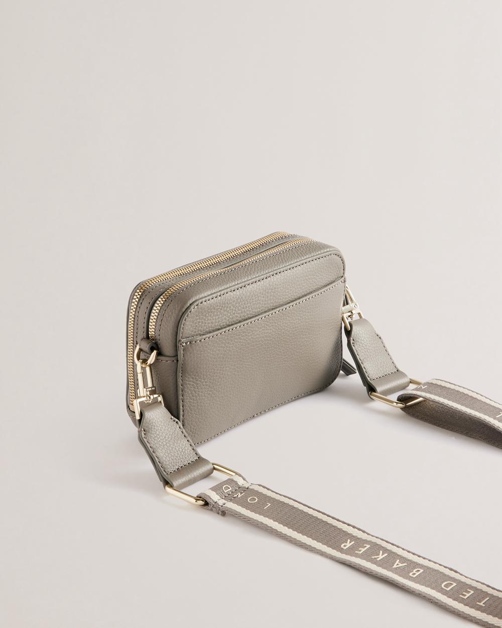 Mid-Grey Ted Baker STUNNA - Mini Leather Crossbody Camera Women Camera Bag | Canada  DNC-187624