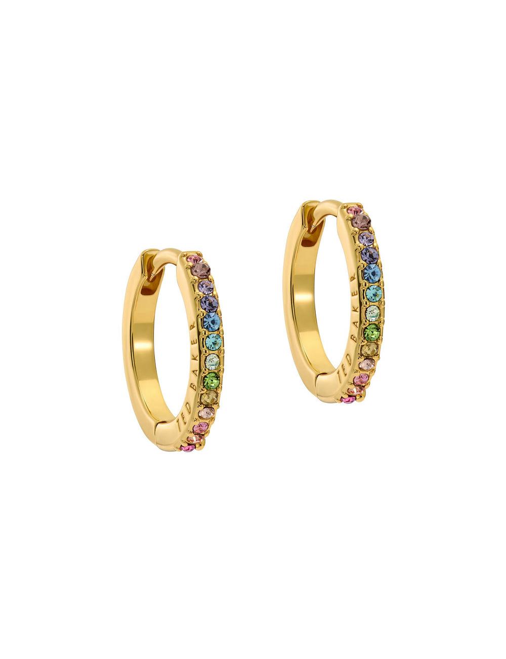 Multicol Ted Baker HEPLIE - Crystal Huggie Hoop Women Earrings | Canada  HUN-157348