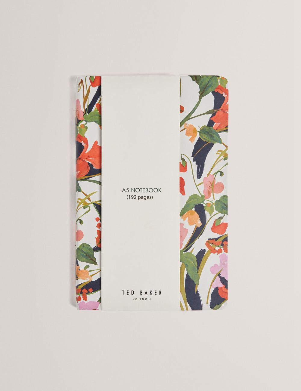 Nat-White Ted Baker KATIIES - Floral Print A5 Notebook Women Stationary | Canada  VCM-065798