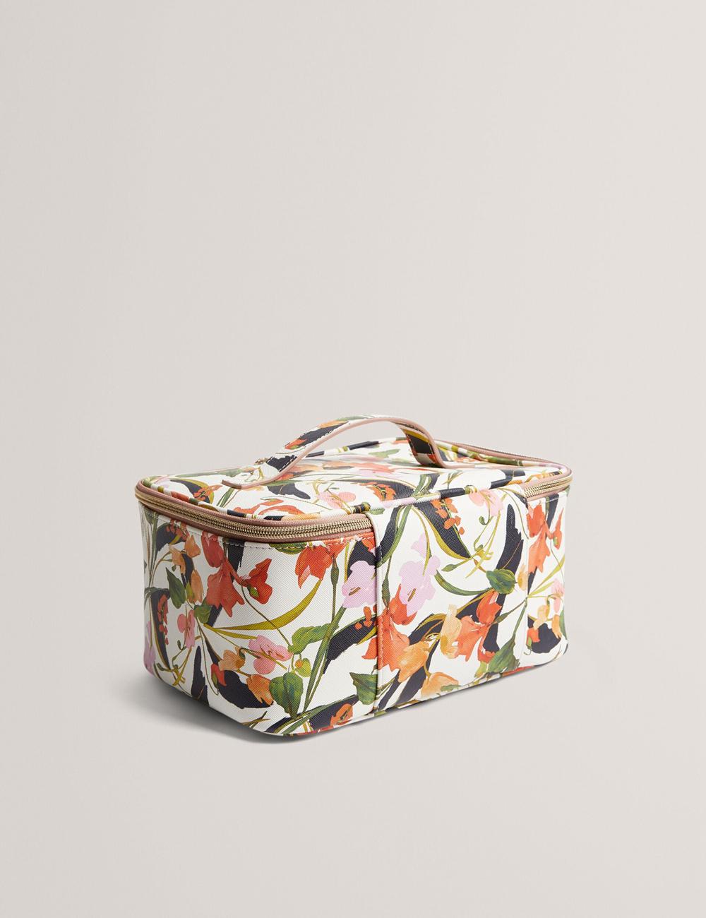 Nat-White Ted Baker LOUISII - Floral PU Top Handle Large Women Wash Bags | Canada  OCJ-895270