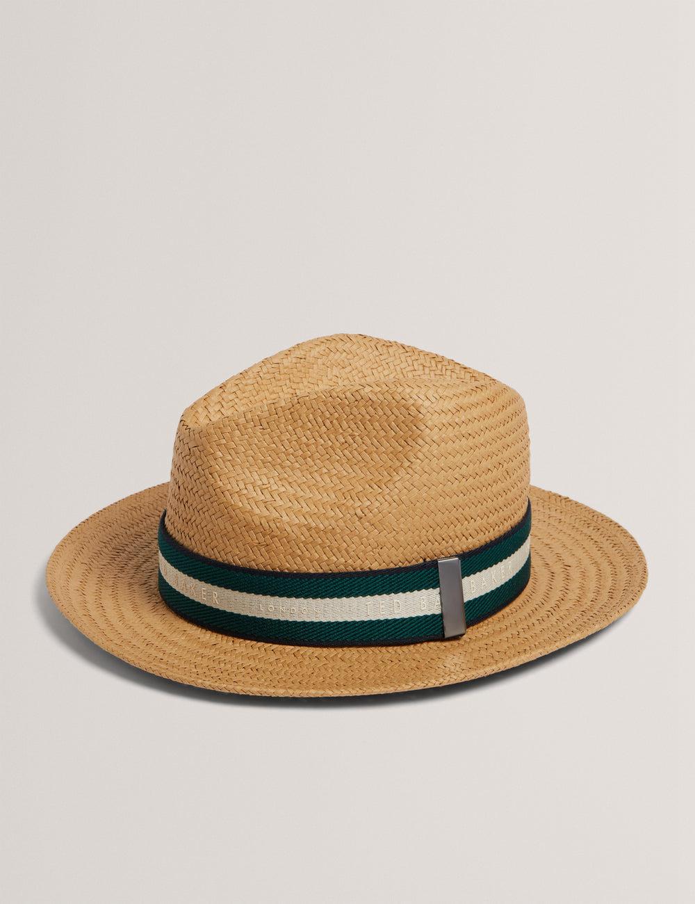 Natural Ted Baker ADRIENS - Straw Panama Webbing Detail Beach Men Hats | Canada  NPE-087163