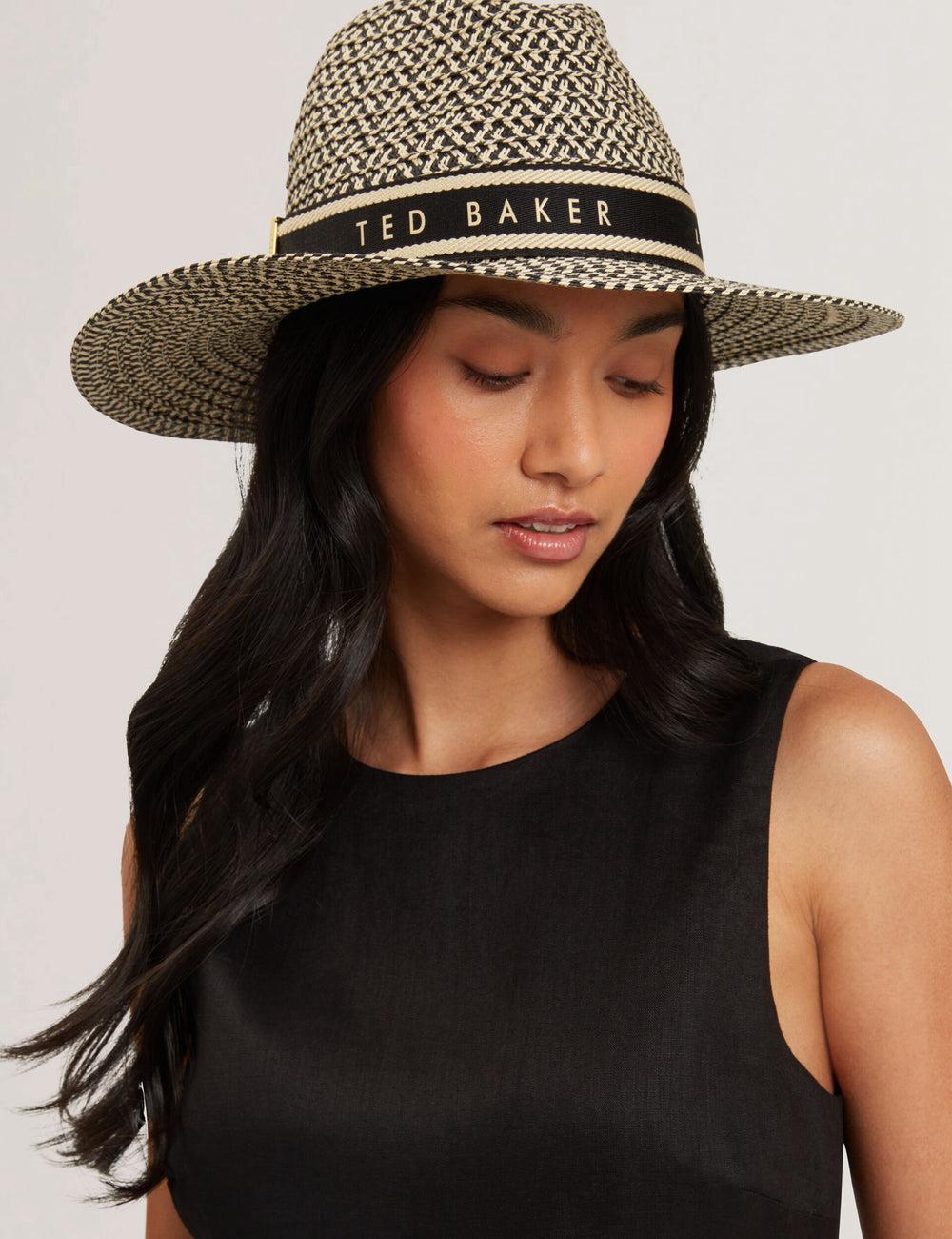 Natural Ted Baker CLARIES - Mixed Weave Straw Women Fedora Hats | Canada  NMQ-865701