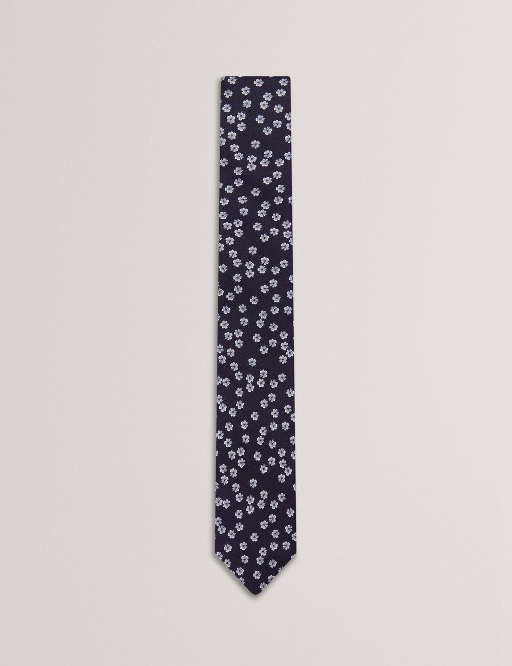 Navy Ted Baker BENTLYY - Ditsy Floral Print Silk Men Ties | Canada  OGX-364982