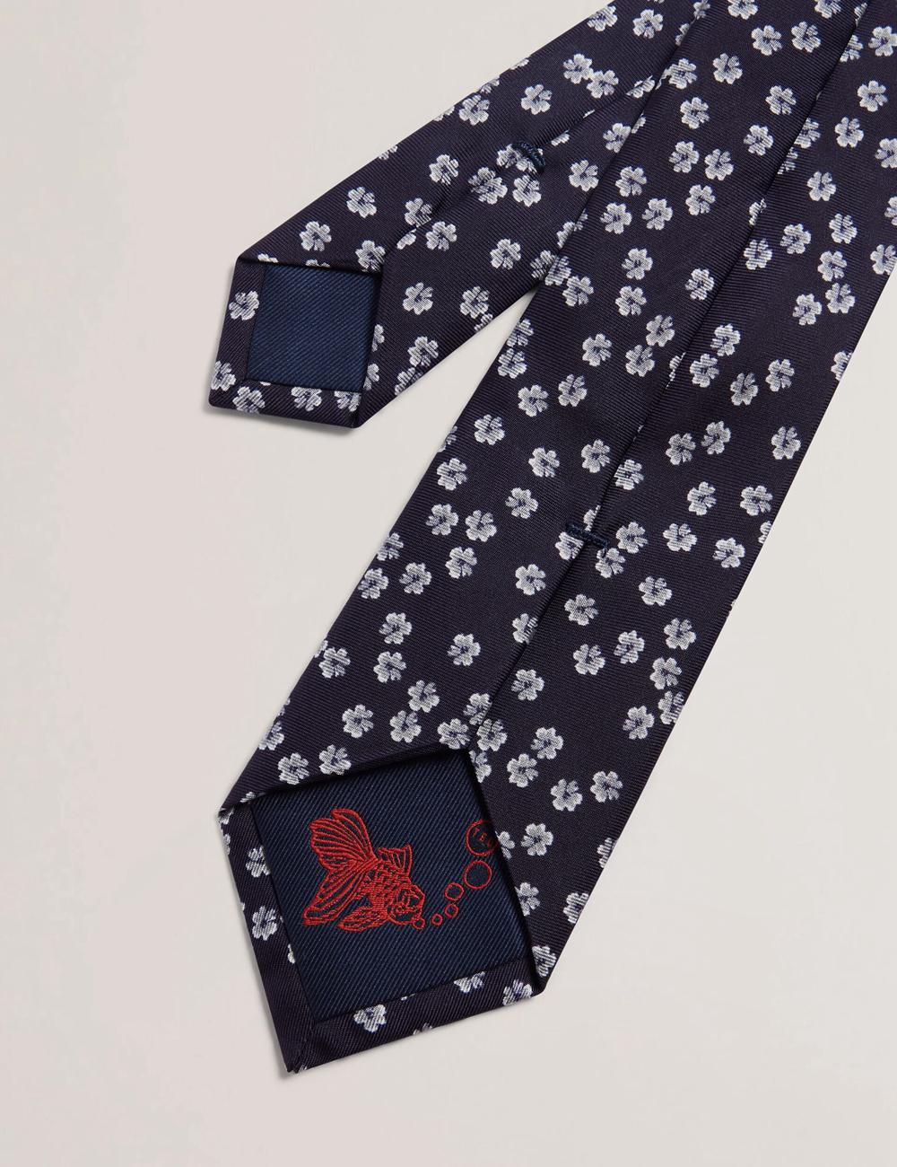 Navy Ted Baker BENTLYY - Ditsy Floral Print Silk Men Ties | Canada  OGX-364982