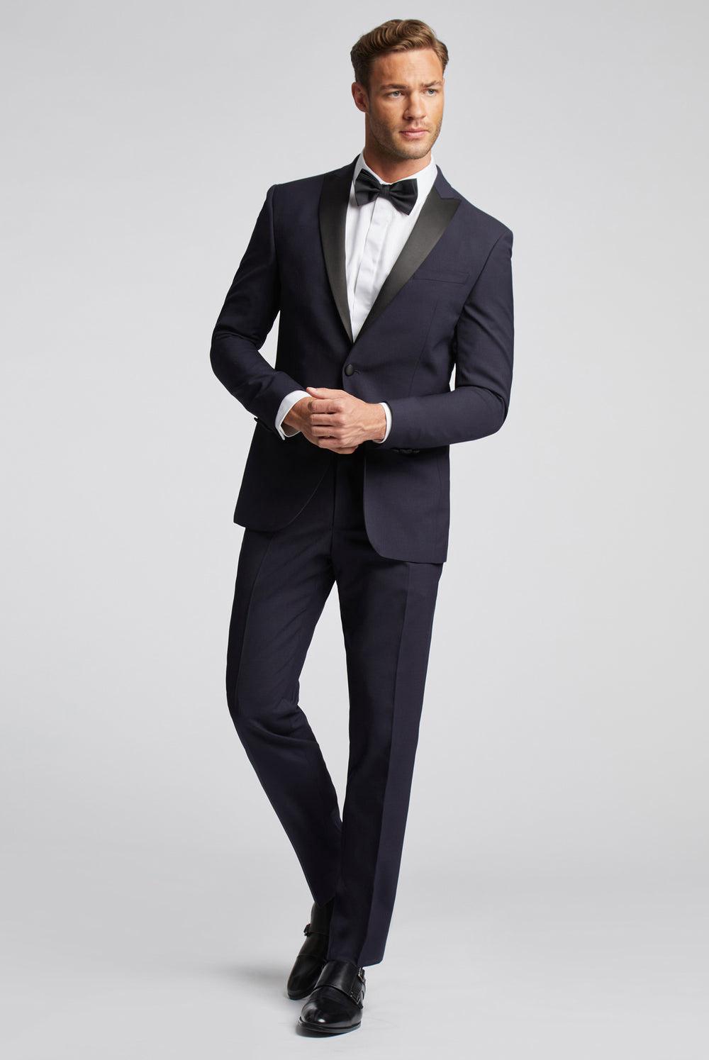 Navy Ted Baker BREENTS - Slim Fit Navy Tuxedo Men Trousers | Canada  ASB-041253