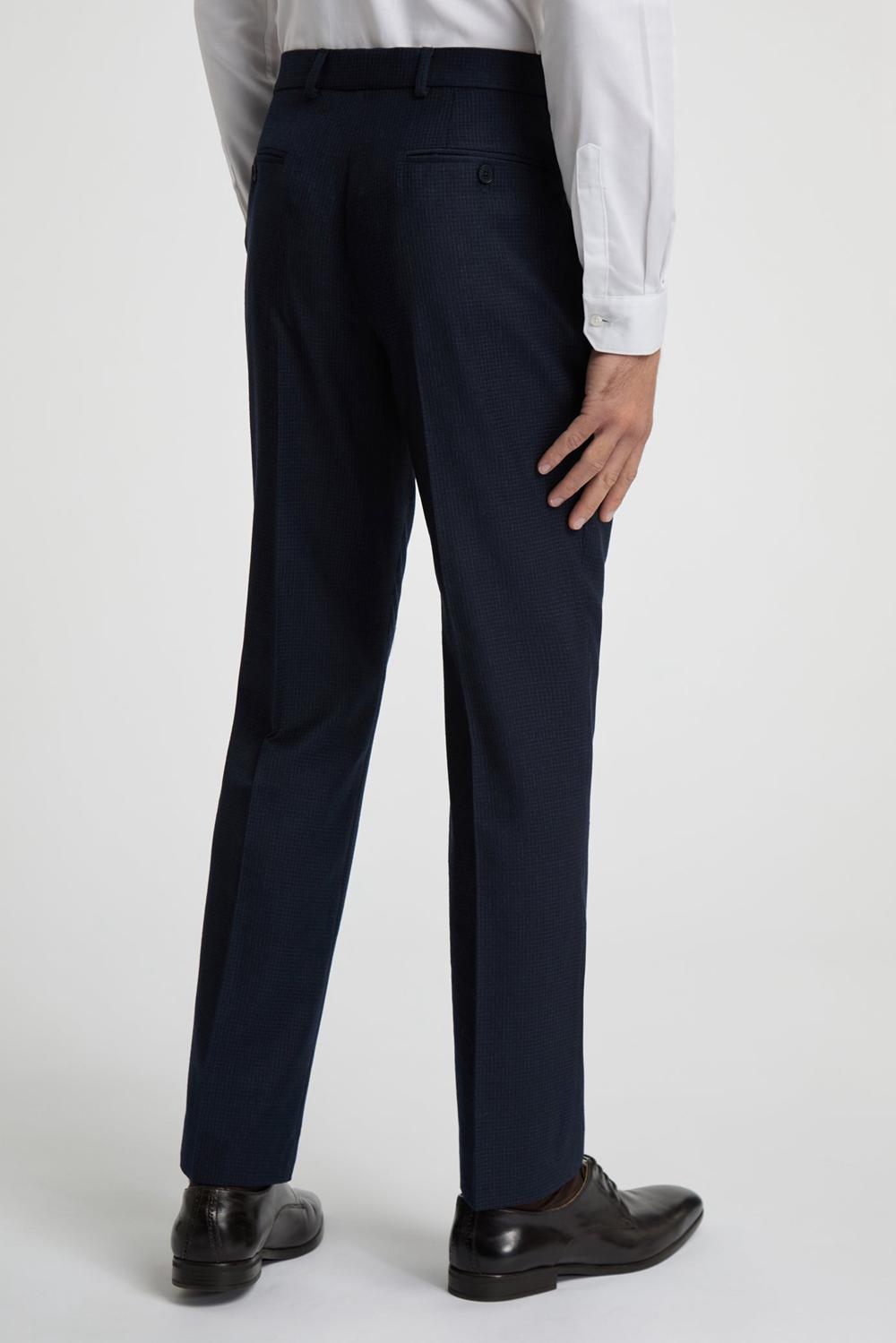 Navy Ted Baker CANISTS - Grid Check Regular Fit Suit Men Trousers | Canada  DZP-608124