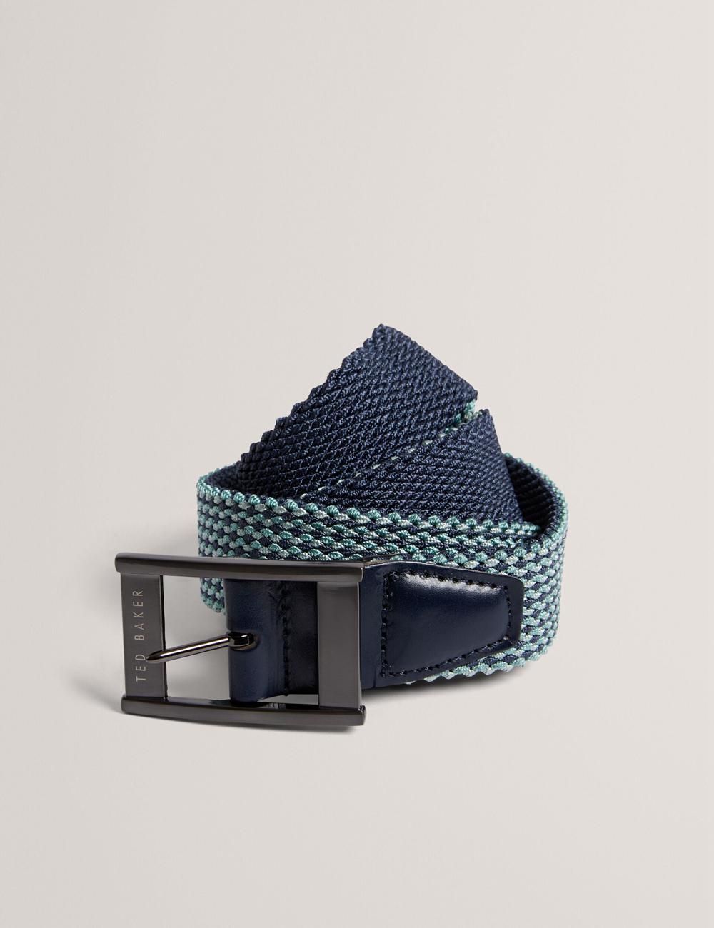 Navy Ted Baker COLUMMM - Reversible Woven Elasticated Men Belts | Canada  WUA-280965