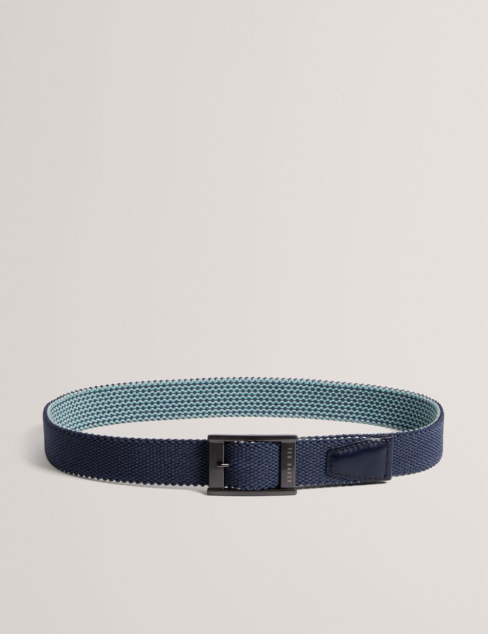 Navy Ted Baker COLUMMM - Reversible Woven Elasticated Men Belts | Canada  WUA-280965