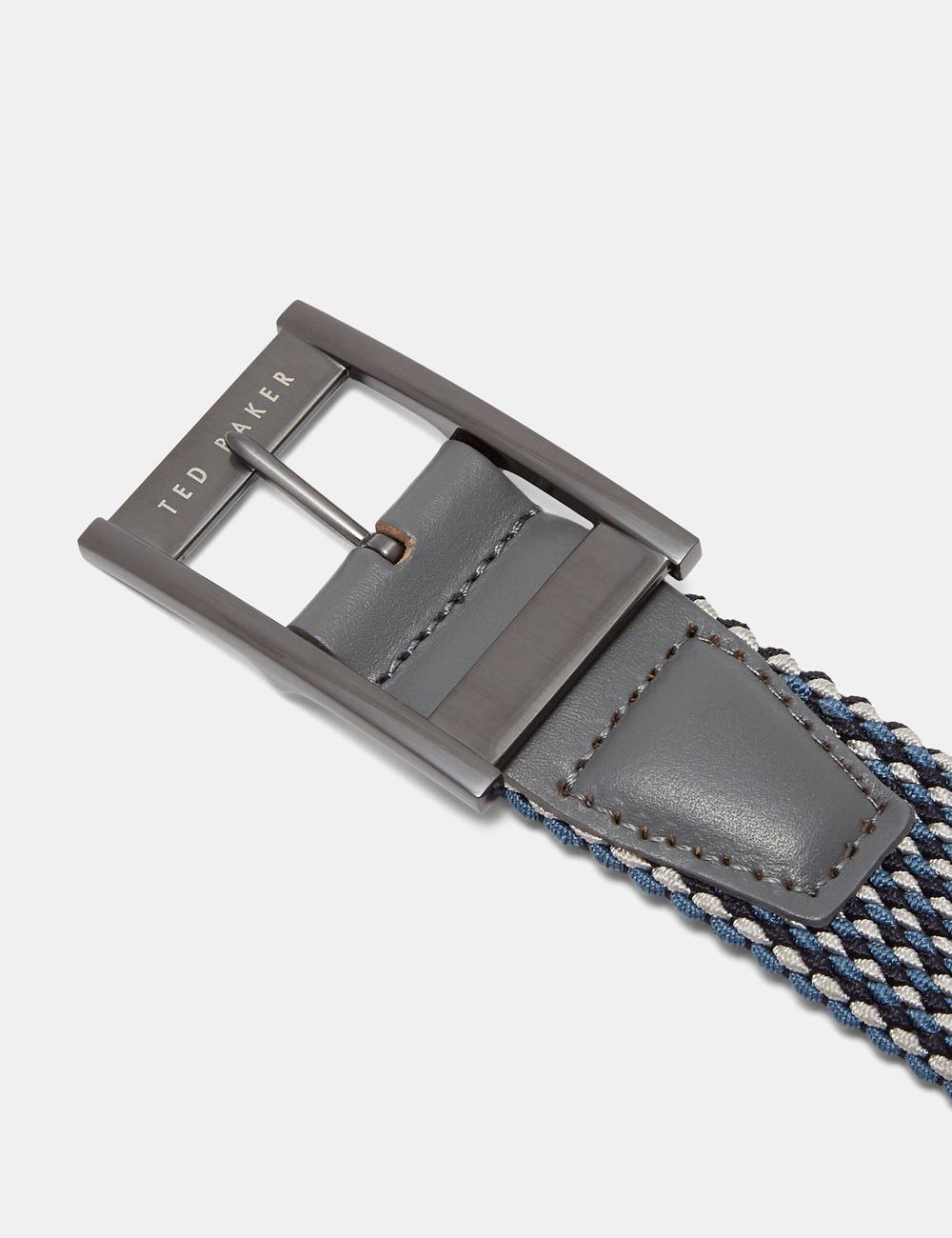 Navy Ted Baker COLUMM - Reversible Woven Stretch Elasticated Men Belts | Canada  PQM-385604