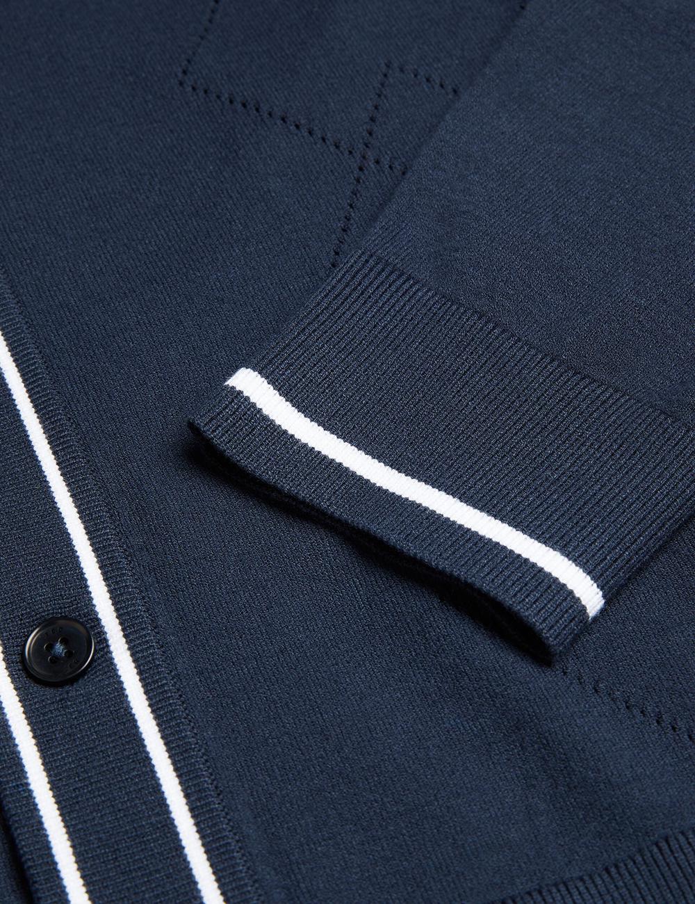 Navy Ted Baker ELMDON LS Diamond Button Through Men Casual Shirts | Canada  TZX-574068