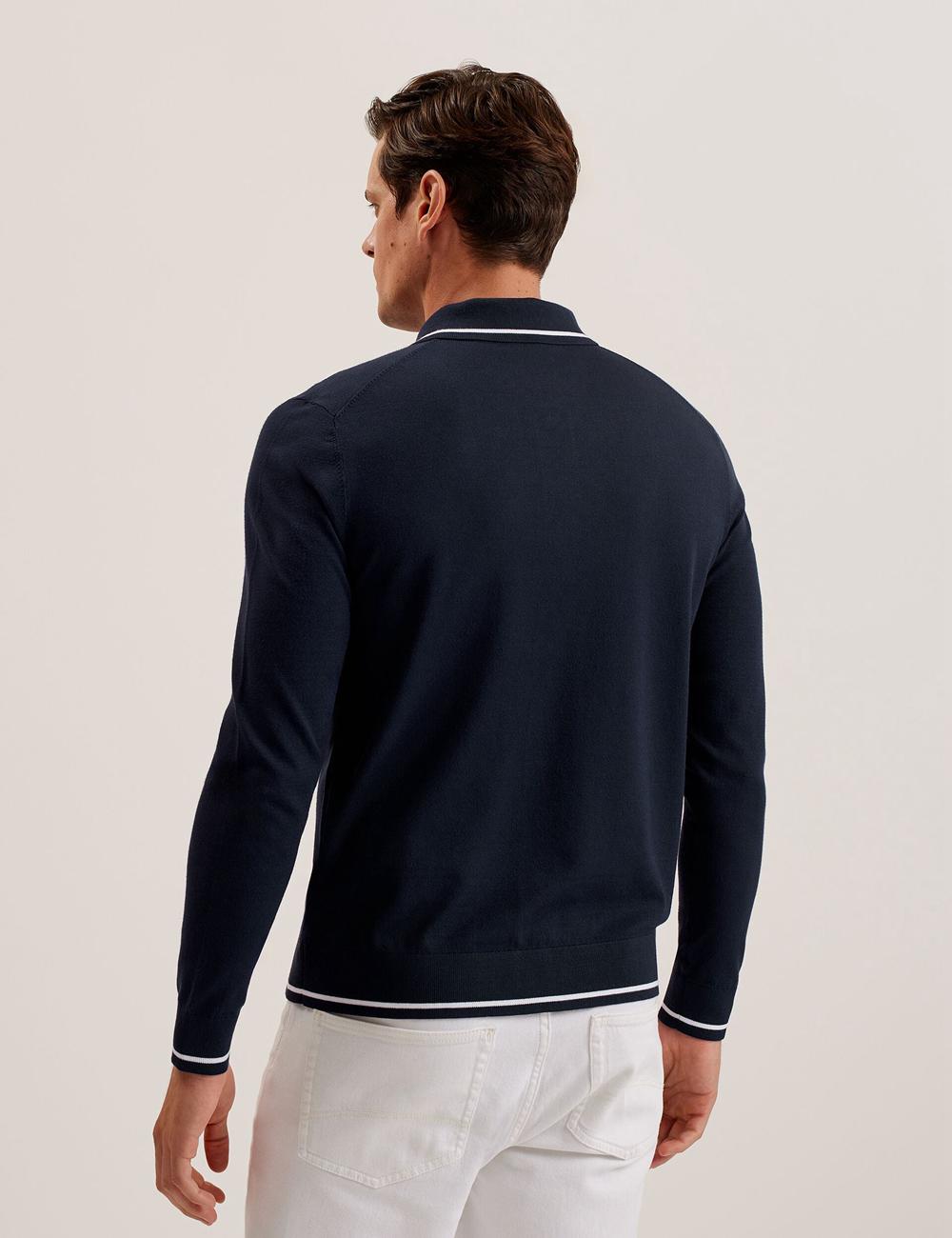 Navy Ted Baker ELMDON LS Diamond Button Through Men Casual Shirts | Canada  TZX-574068