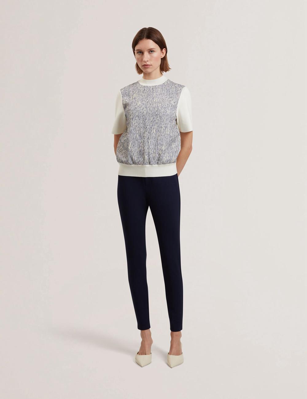 Navy Ted Baker FELINDA - Fly Front Stretchy Women Leggings | Canada  MFK-748360