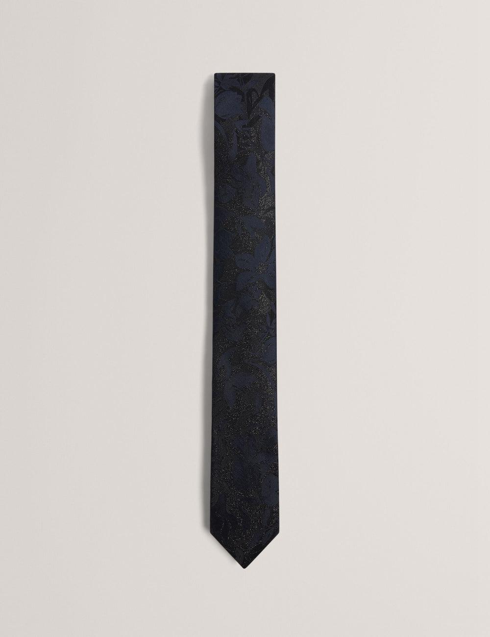 Navy Ted Baker Floral Print Silk Men Ties | Canada  DIZ-520348