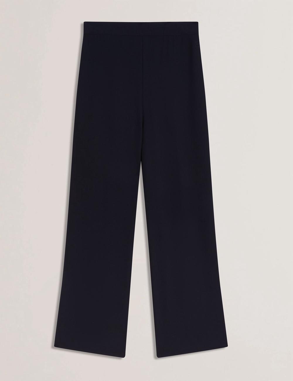 Navy Ted Baker GORJJA - Piping Detail Wide Leg Crepe Women Trousers | Canada  GOQ-705981