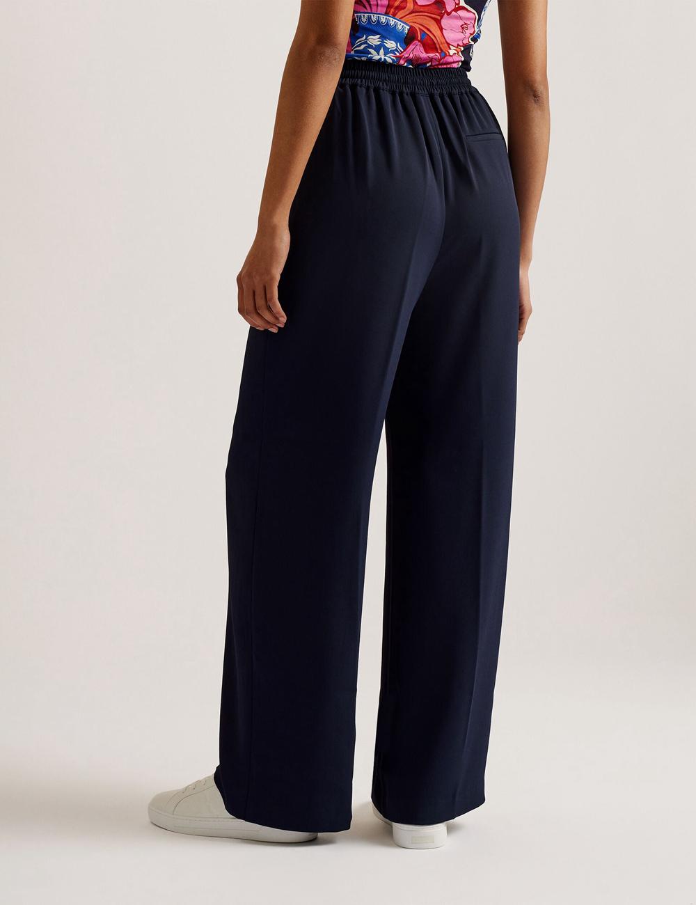 Navy Ted Baker LILIAAH - Wide Leg Tailored Women Joggers | Canada  IEP-574921