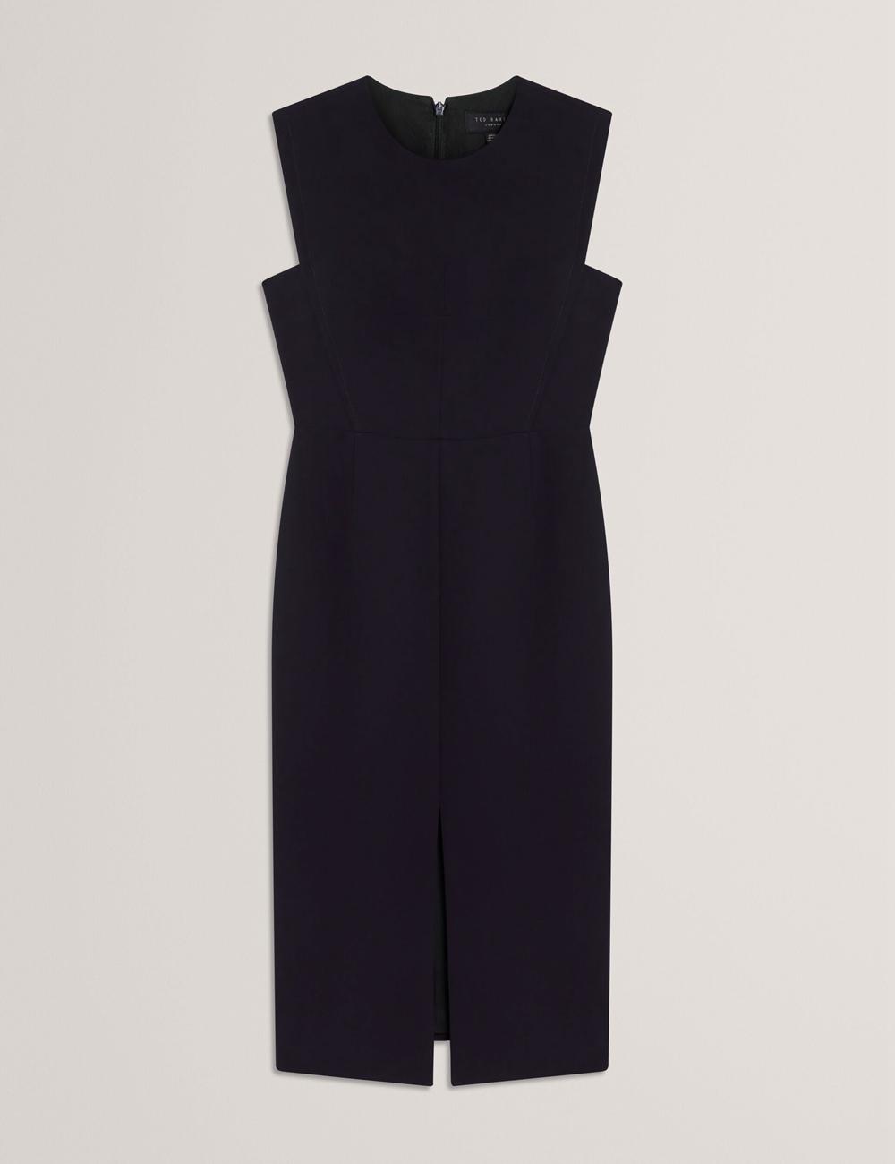 Navy Ted Baker MANABDL - Tailored Sleeveless With Front Split Women Midi Dresses | Canada  CJO-792108
