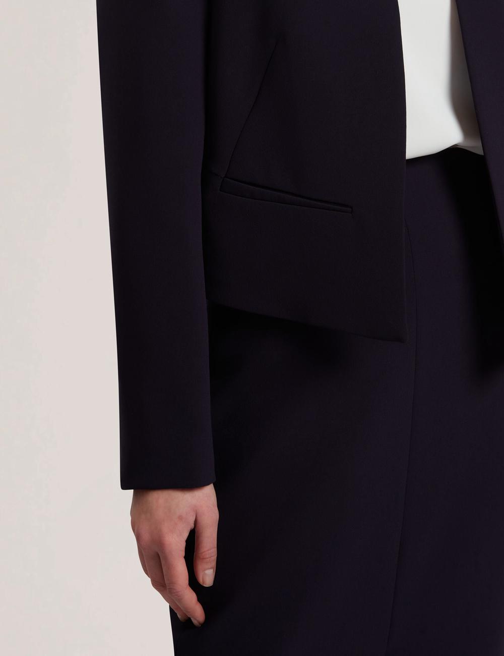 Navy Ted Baker MANABJL - Tailored Round Neck Cropped Open Women Jackets | Canada  CDA-694805