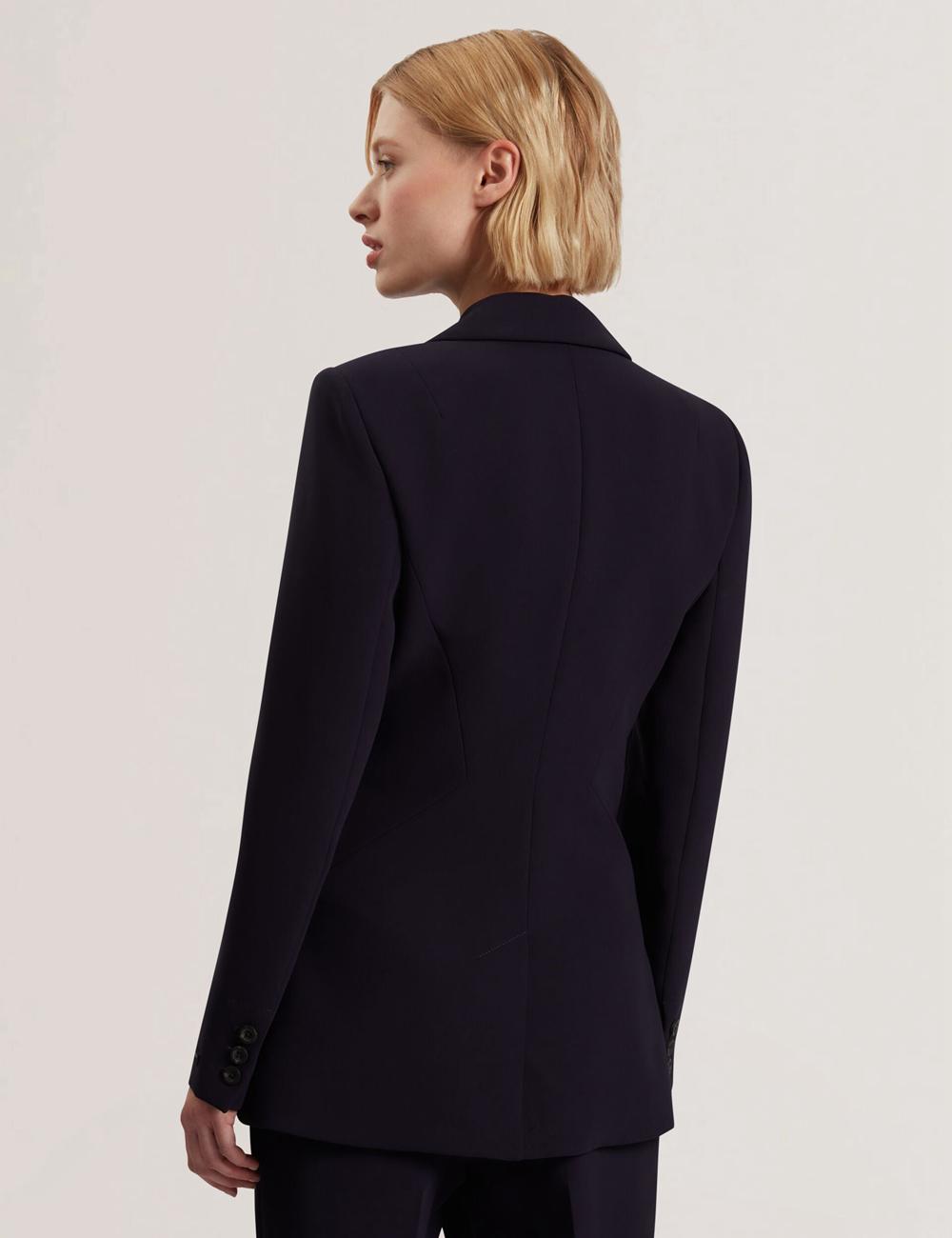 Navy Ted Baker MANABL - Slim Fit Single Breasted Tailored Blazer Women Jackets | Canada  HLO-513607