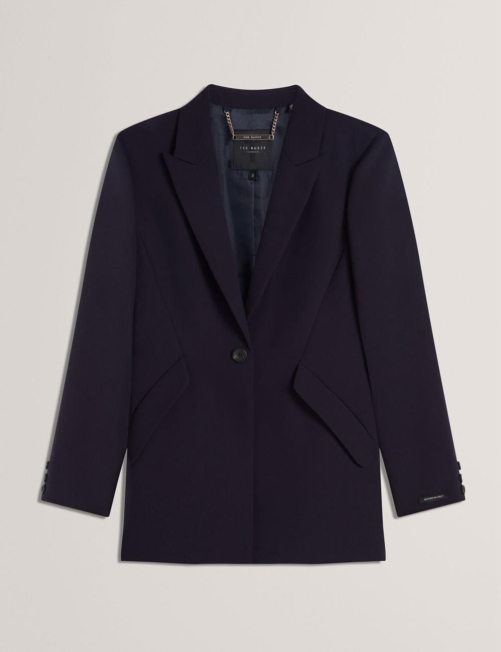 Navy Ted Baker MANABL - Slim Fit Single Breasted Tailored Blazer Women Jackets | Canada  HLO-513607