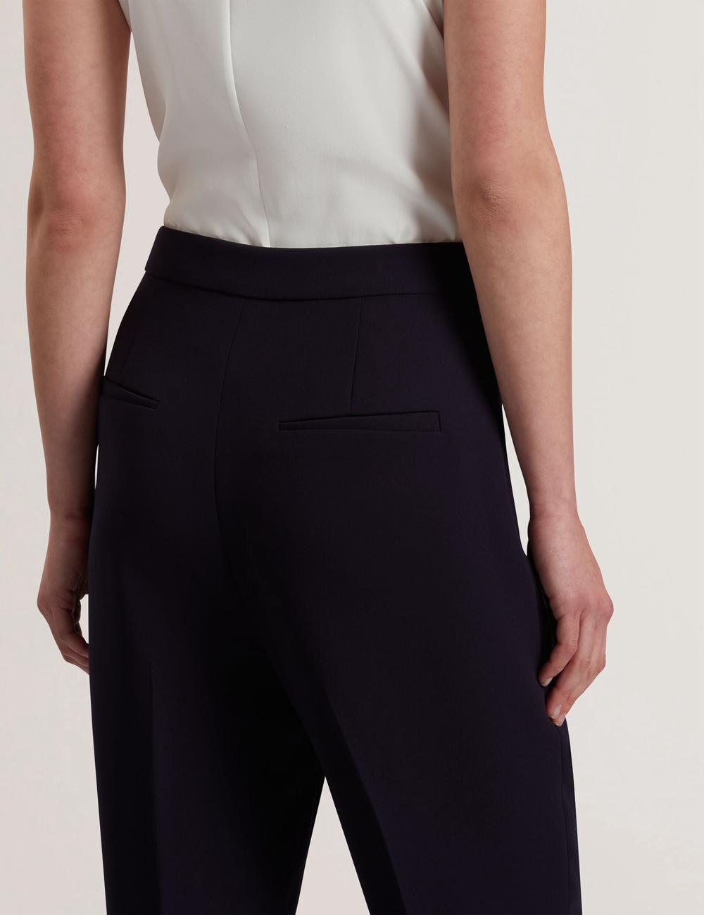 Navy Ted Baker MANABTL - High Waist Tapered Leg Tailored Women Trousers | Canada  NPM-845912