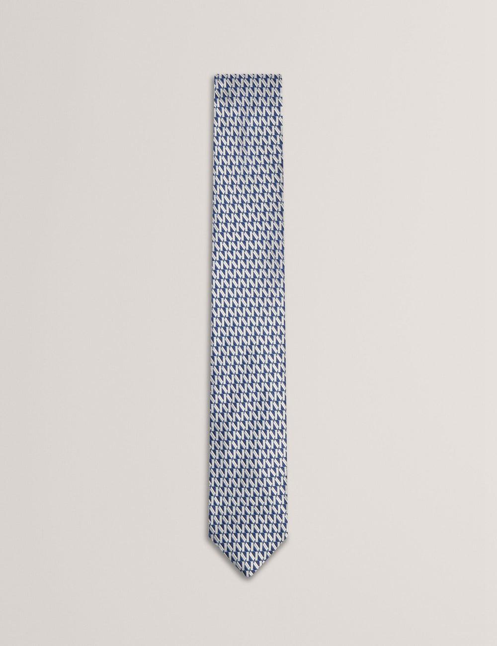 Navy Ted Baker MILAK - Geometric Pattern Silk Men Ties | Canada  IJF-798230
