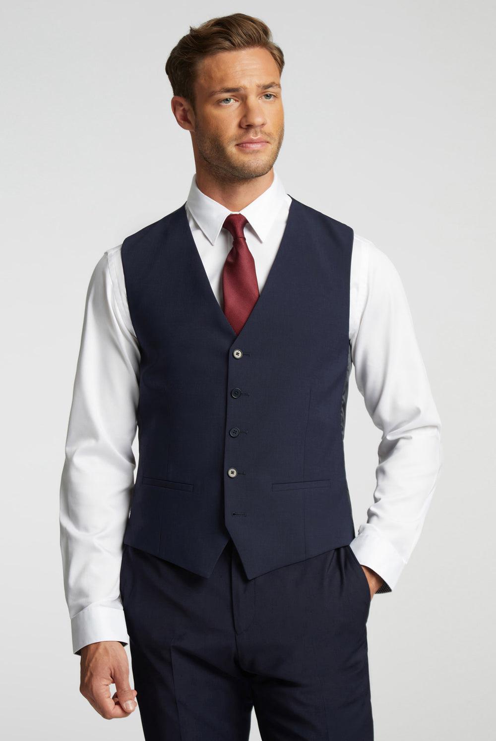 Navy Ted Baker PANAMA - Wool Blend Slim Fit Men Suit Waistcoat | Canada  IHD-753948