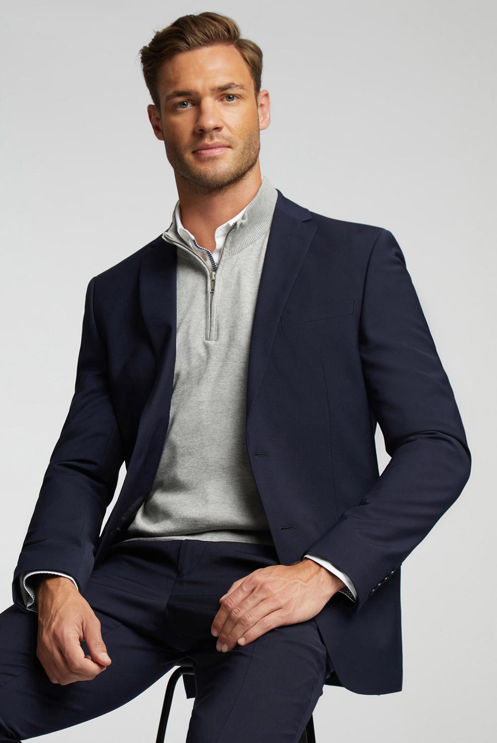Navy Ted Baker PANAMA - Wool Blend Slim Fit Suit Men Jackets | Canada  XJL-534897