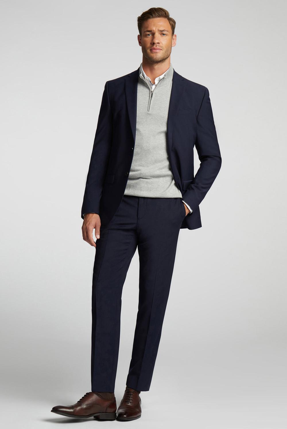 Navy Ted Baker PANAMA - Wool Blend Slim Fit Suit Men Jackets | Canada  XJL-534897