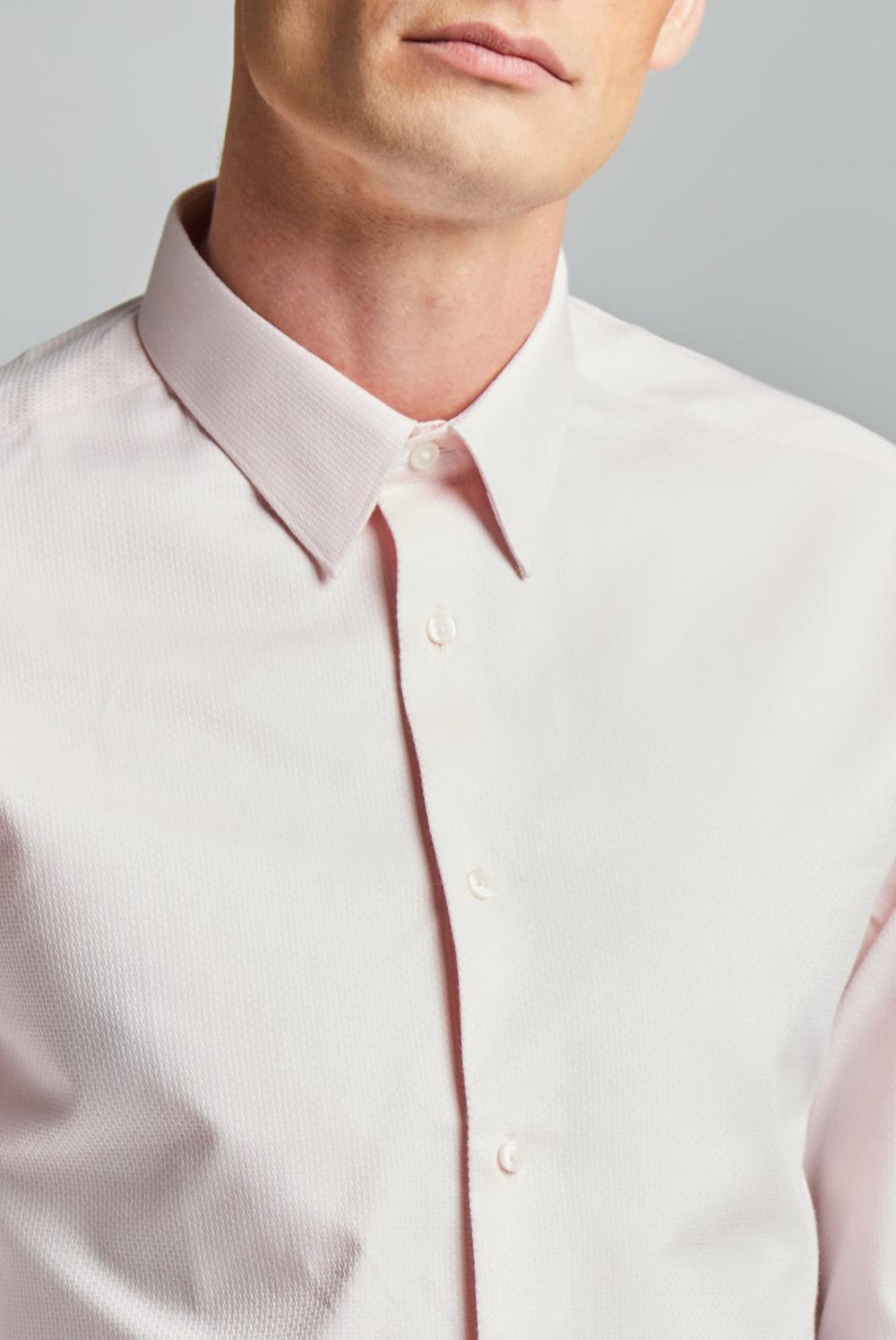 Pink Ted Baker DORAIN - Textured Cotton Long Sleeve Men Formal Shirts | Canada  BPN-056749
