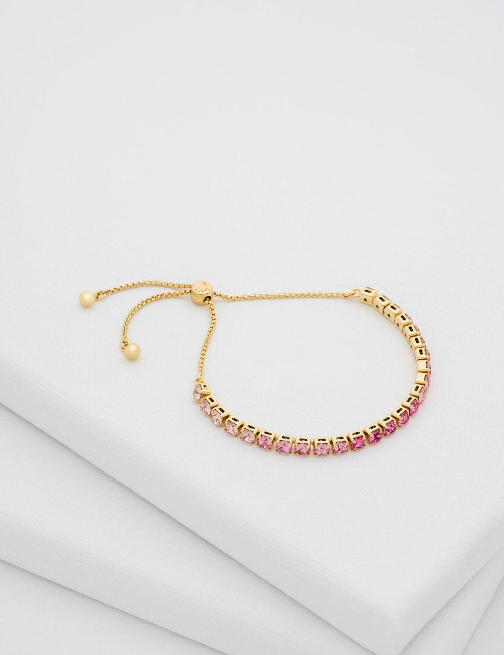 Pink Ted Baker MELRAH - Crystal Adjustable Tennis Women Bracelets | Canada  QCT-296753