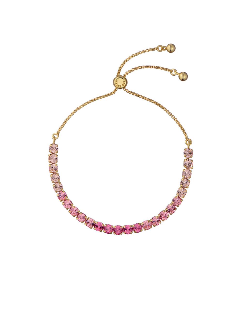 Pink Ted Baker MELRAH - Crystal Adjustable Tennis Women Bracelets | Canada  QCT-296753
